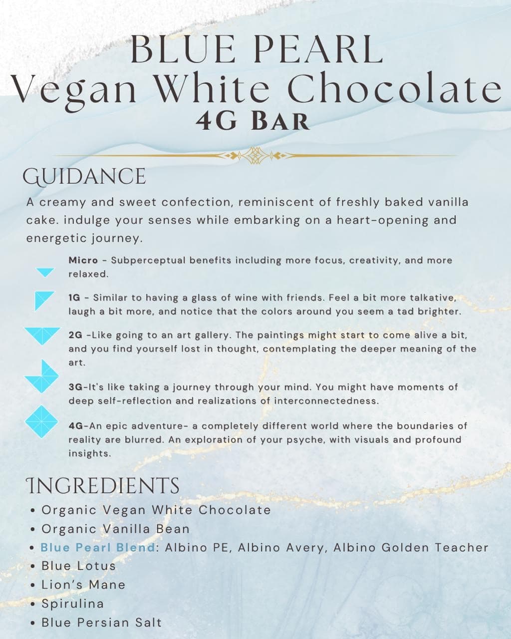 Half Blue Pearl / Half Golden Enigma