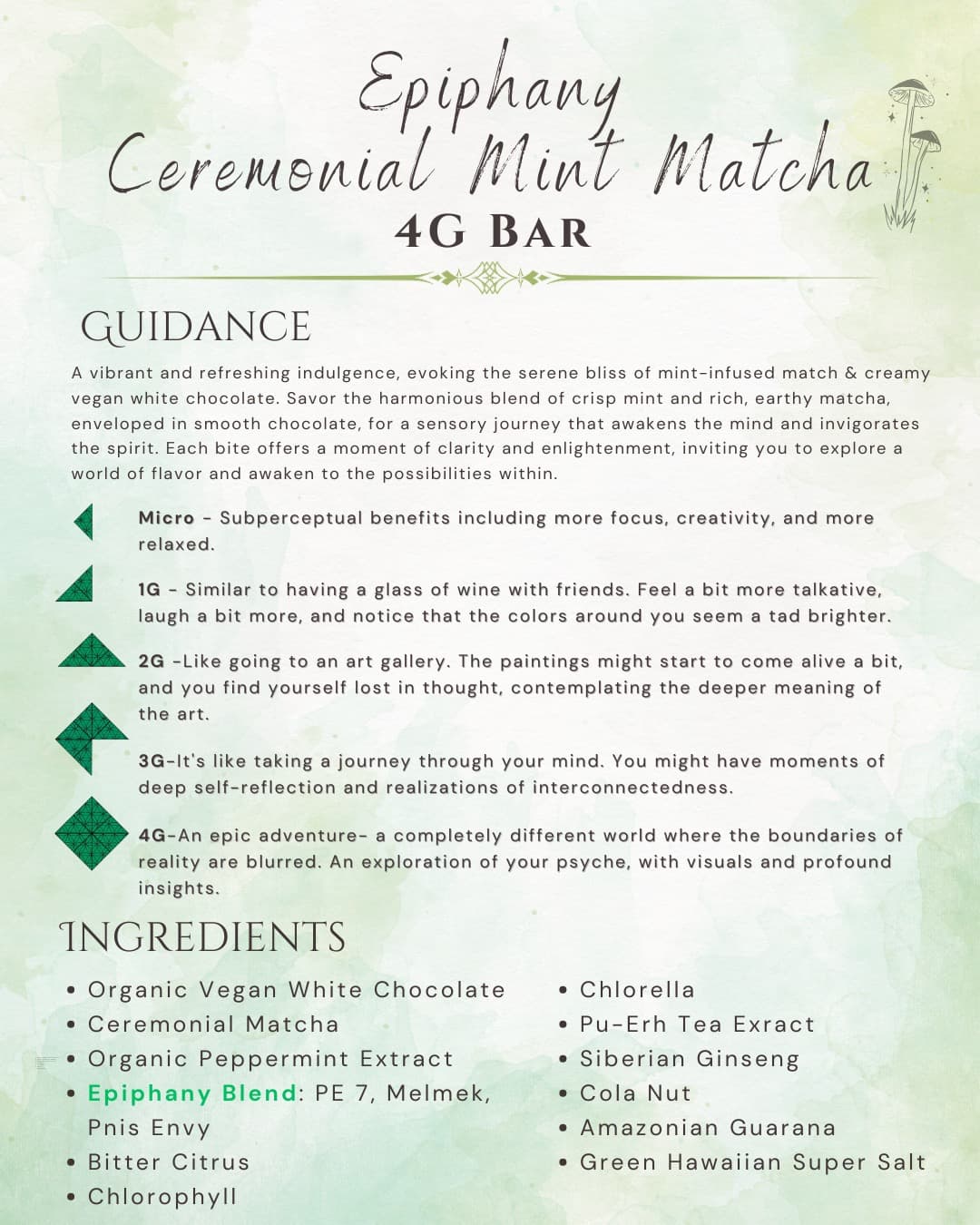 Epiphany - Mint Matcha Chocolates